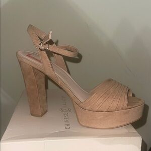 Chinese Laundry Beige Platform Heels